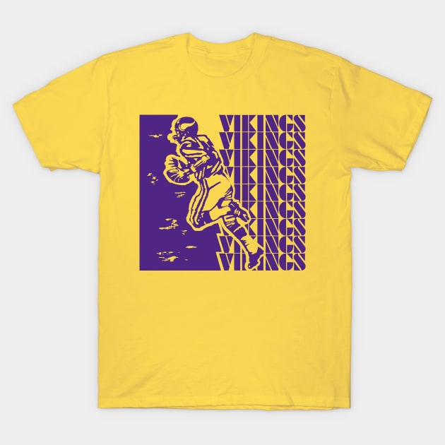 Retro VIkings design purple T-Shirt by DarthBrooks